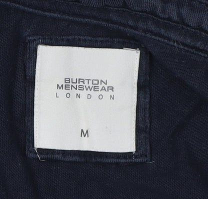 Burton Menswear Men's Blue M Cotton Polo, Casual