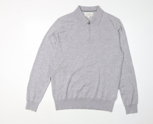 Autograph Men's Grey Collared Pullover Jumper M