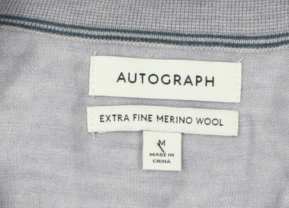 Autograph Men's Grey Collared Pullover Jumper M