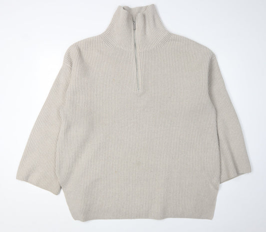 Womens UK Size XL H&M Beige Pullover Jumper