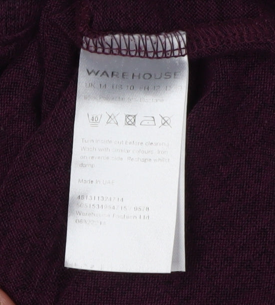 Womens UK Size 14 Warehouse Purple Pullover Jumper