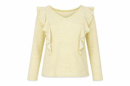 Womens UK Size 8 NEXT Yellow Ringer T-Shirt