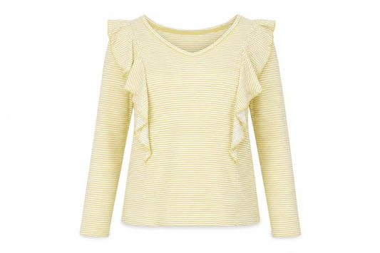 Womens UK Size 8 NEXT Yellow Ringer T-Shirt