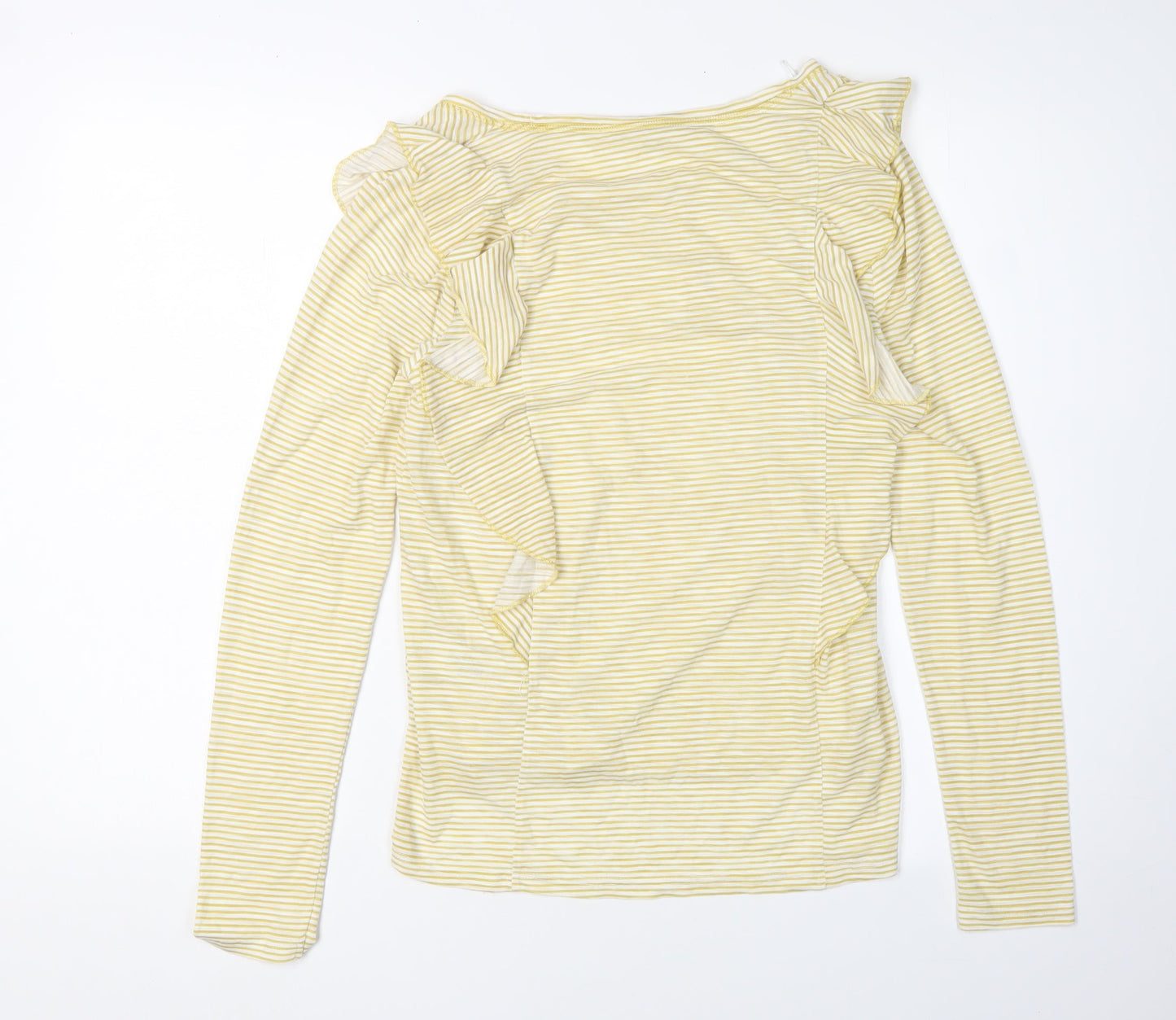 Womens UK Size 8 NEXT Yellow Ringer T-Shirt