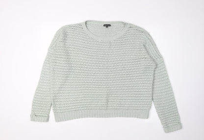 Womens UK Size 14 Warehouse Green Pullover Jumper