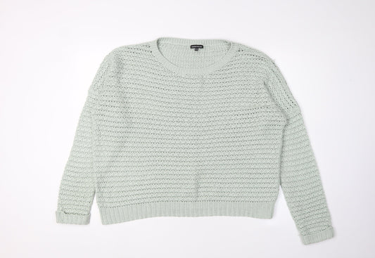 Womens UK Size 14 Warehouse Green Pullover Jumper