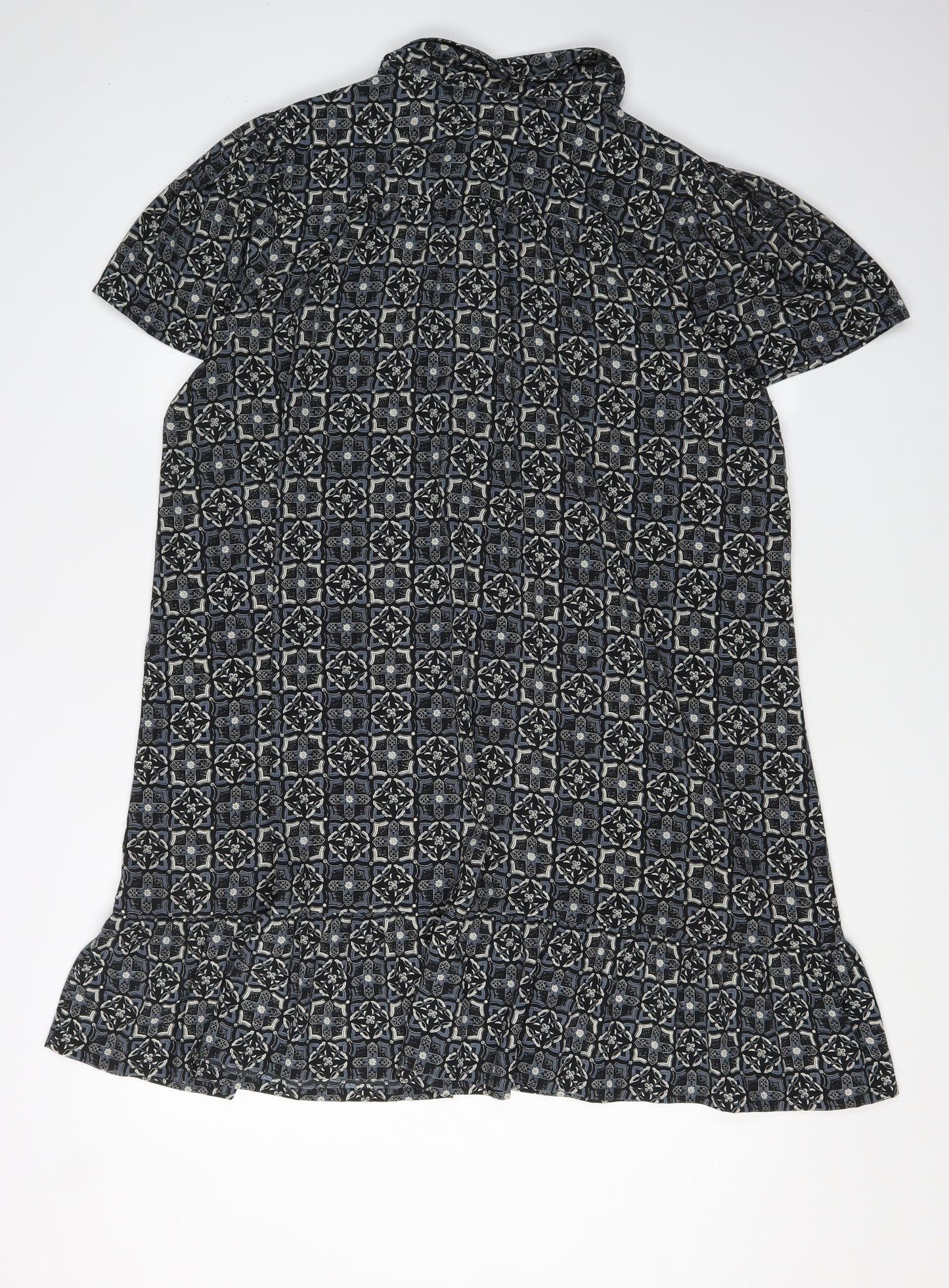 Next Women's Geometric Shirt Dress UK 14 Multicoloured