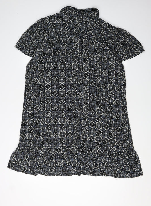 Next Women's Geometric Shirt Dress UK 14 Multicoloured