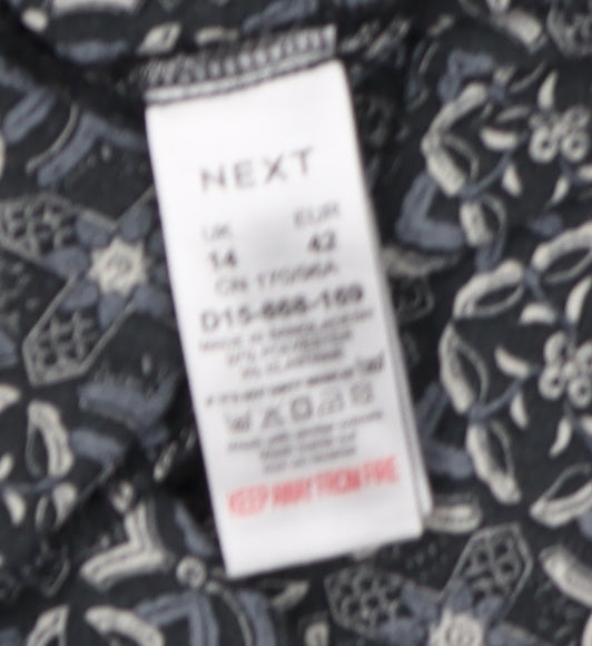 Next Women's Geometric Shirt Dress UK 14 Multicoloured