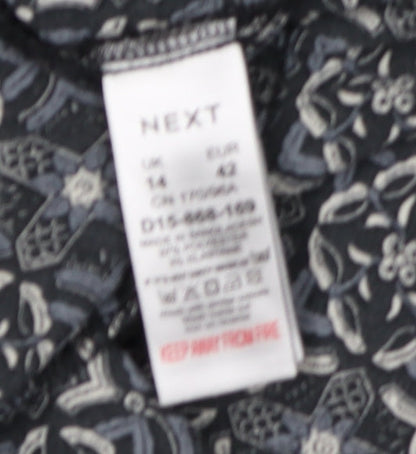 Next Women's Geometric Shirt Dress UK 14 Multicoloured