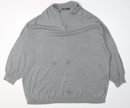 Womens UK Size XL Threadbare Grey Pullover Jumper