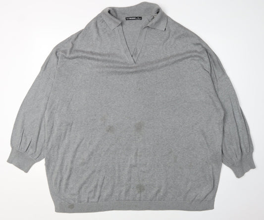 Womens UK Size XL Threadbare Grey Pullover Jumper