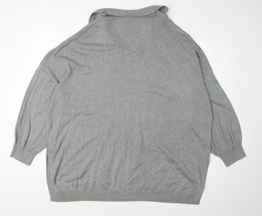 Womens UK Size XL Threadbare Grey Pullover Jumper