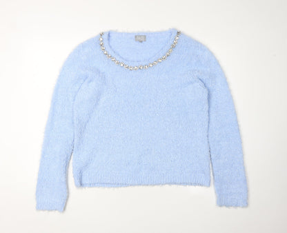 Womens UK Size 16 Lottie Loves Blue Pullover Jumper
