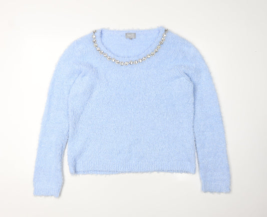 Womens UK Size 16 Lottie Loves Blue Pullover Jumper