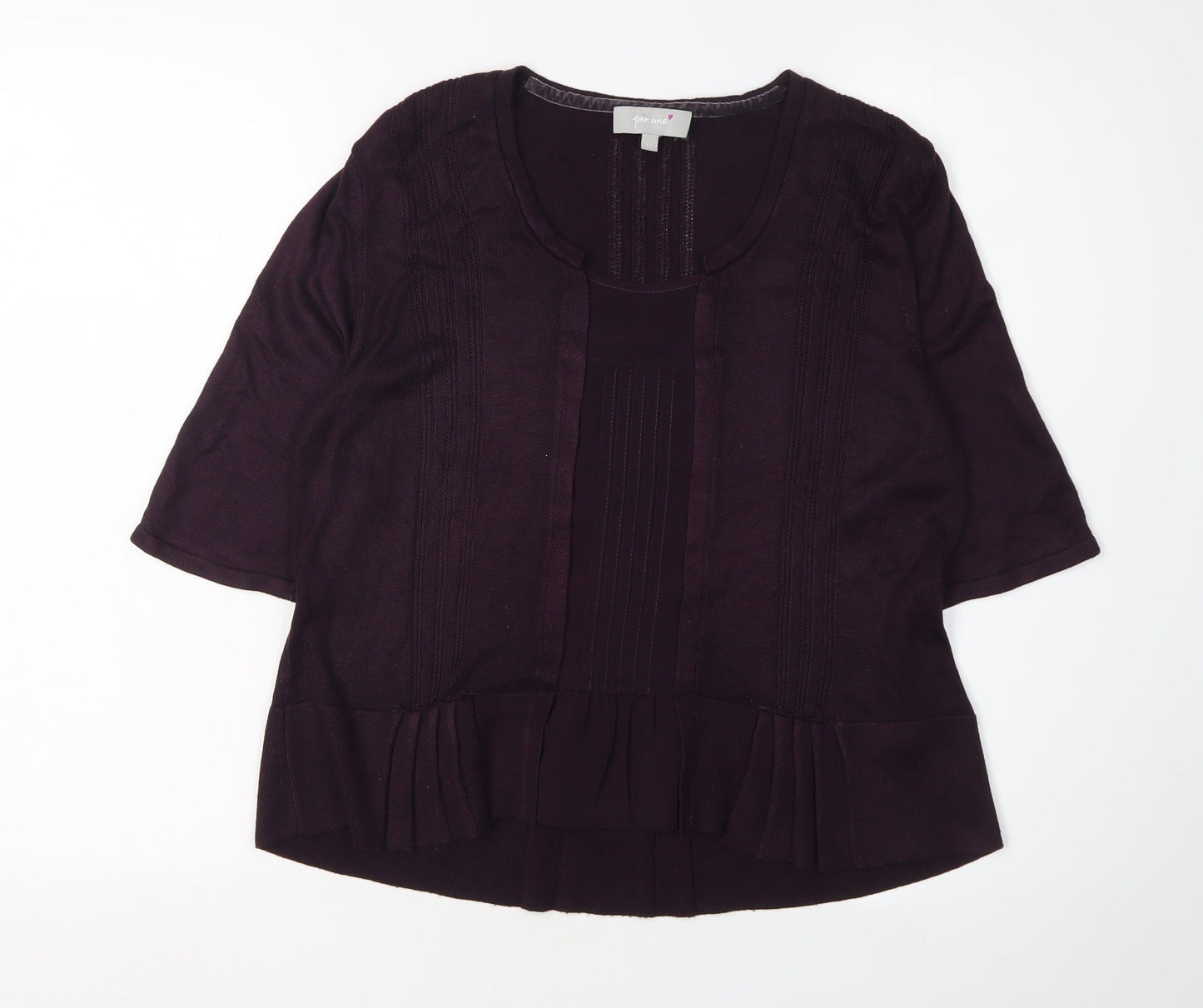 Womens UK Size 12 Marks and Spencer Purple Cardigan Jumper
