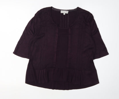 Womens UK Size 12 Marks and Spencer Purple Cardigan Jumper
