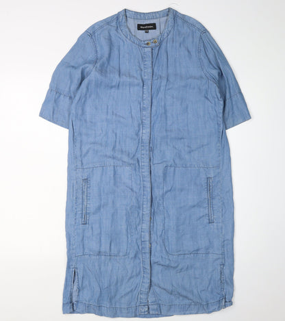 Warehouse Women's Blue Shirt Dress Size 10