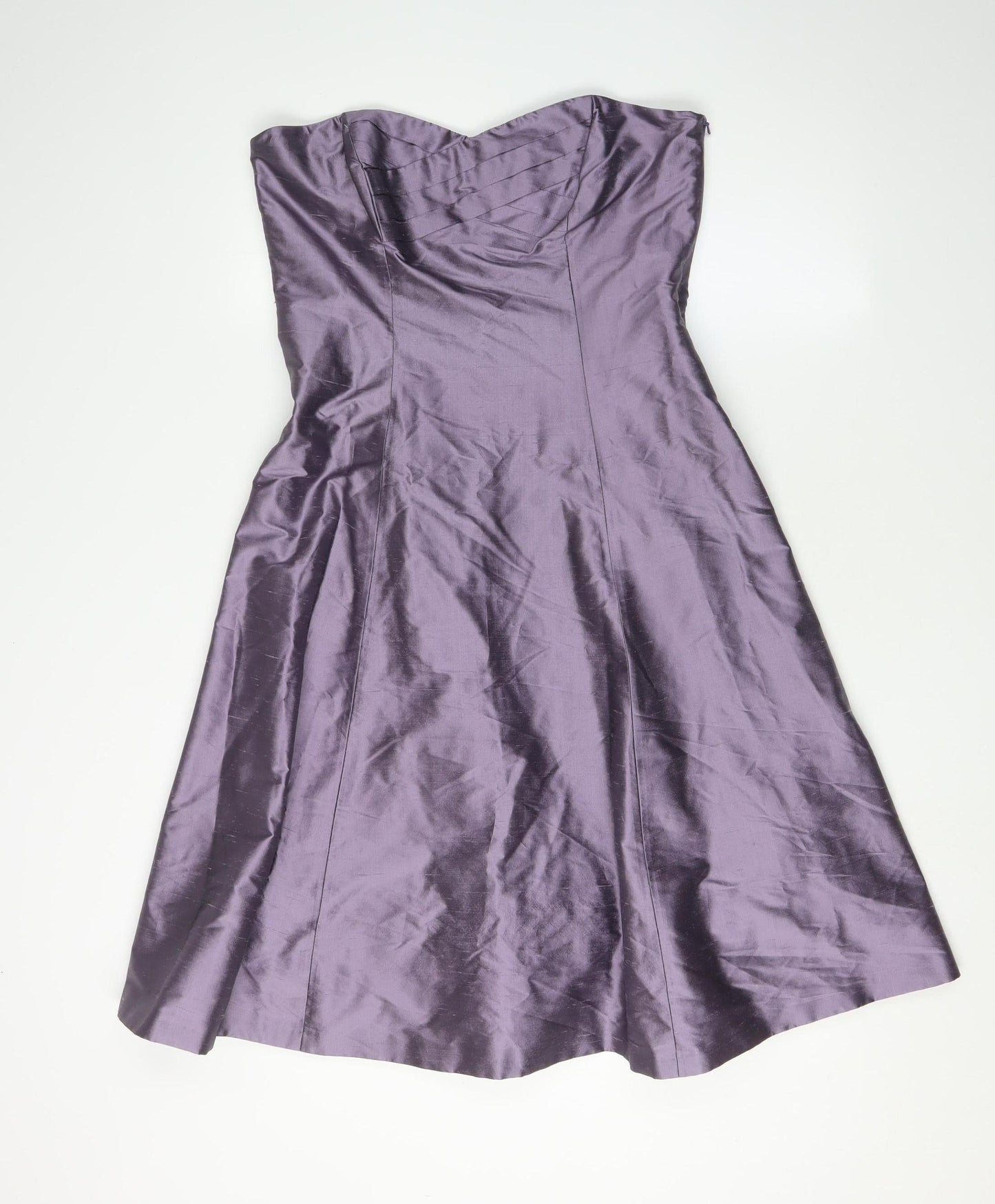 Coast Women's Purple Silk Blend A-Line Midi Dress