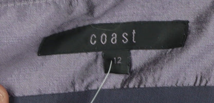 Coast Women's Purple Silk Blend A-Line Midi Dress