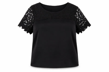 Womens UK Size S VILA Black Basic Blouse