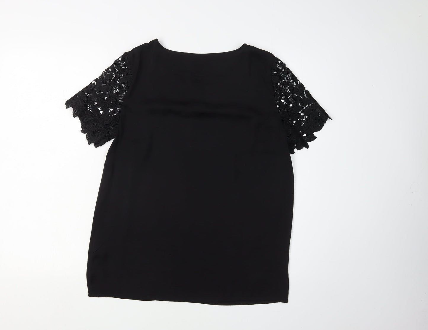 Womens UK Size S VILA Black Basic Blouse