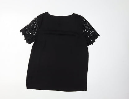 Womens UK Size S VILA Black Basic Blouse