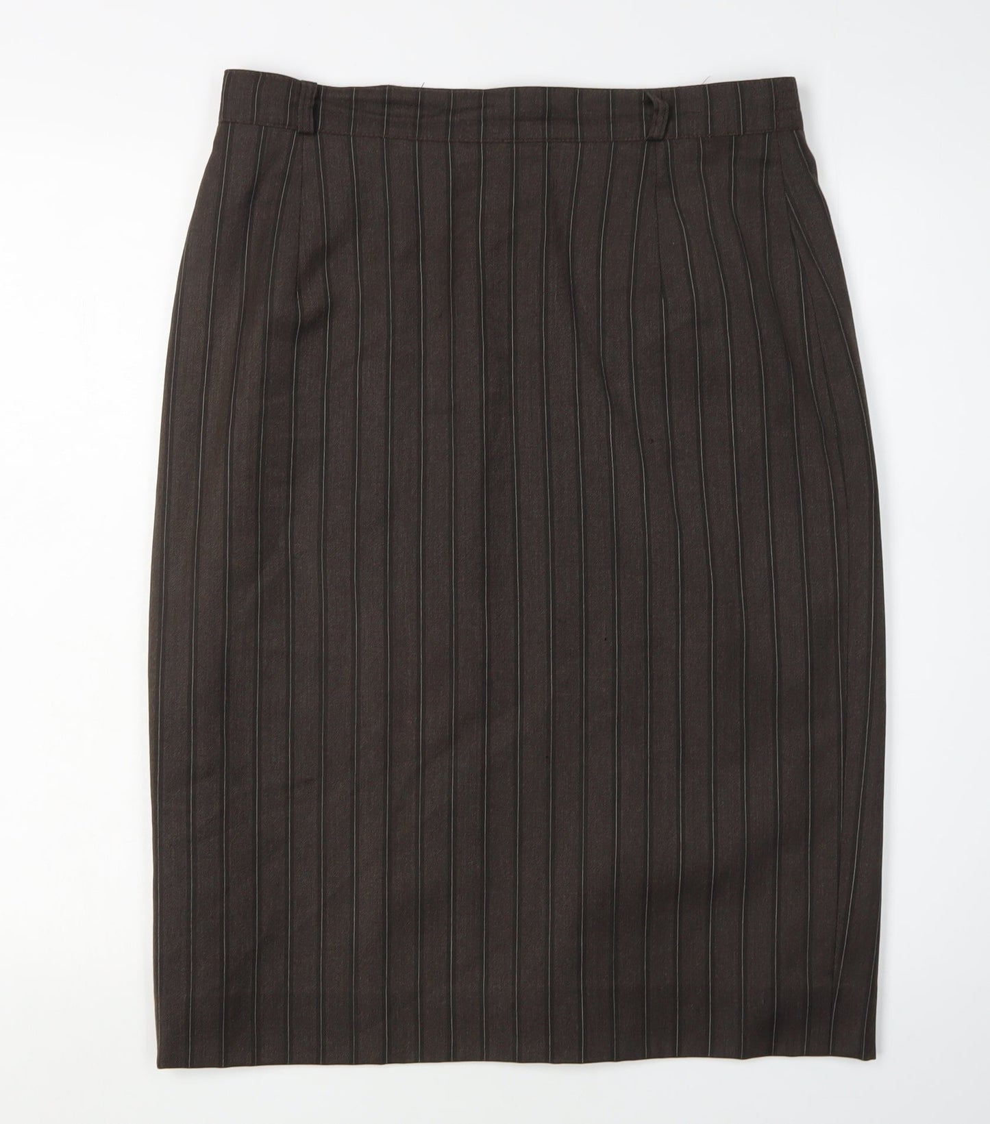 Yarell Women's Brown Striped Pencil Skirt Size 14