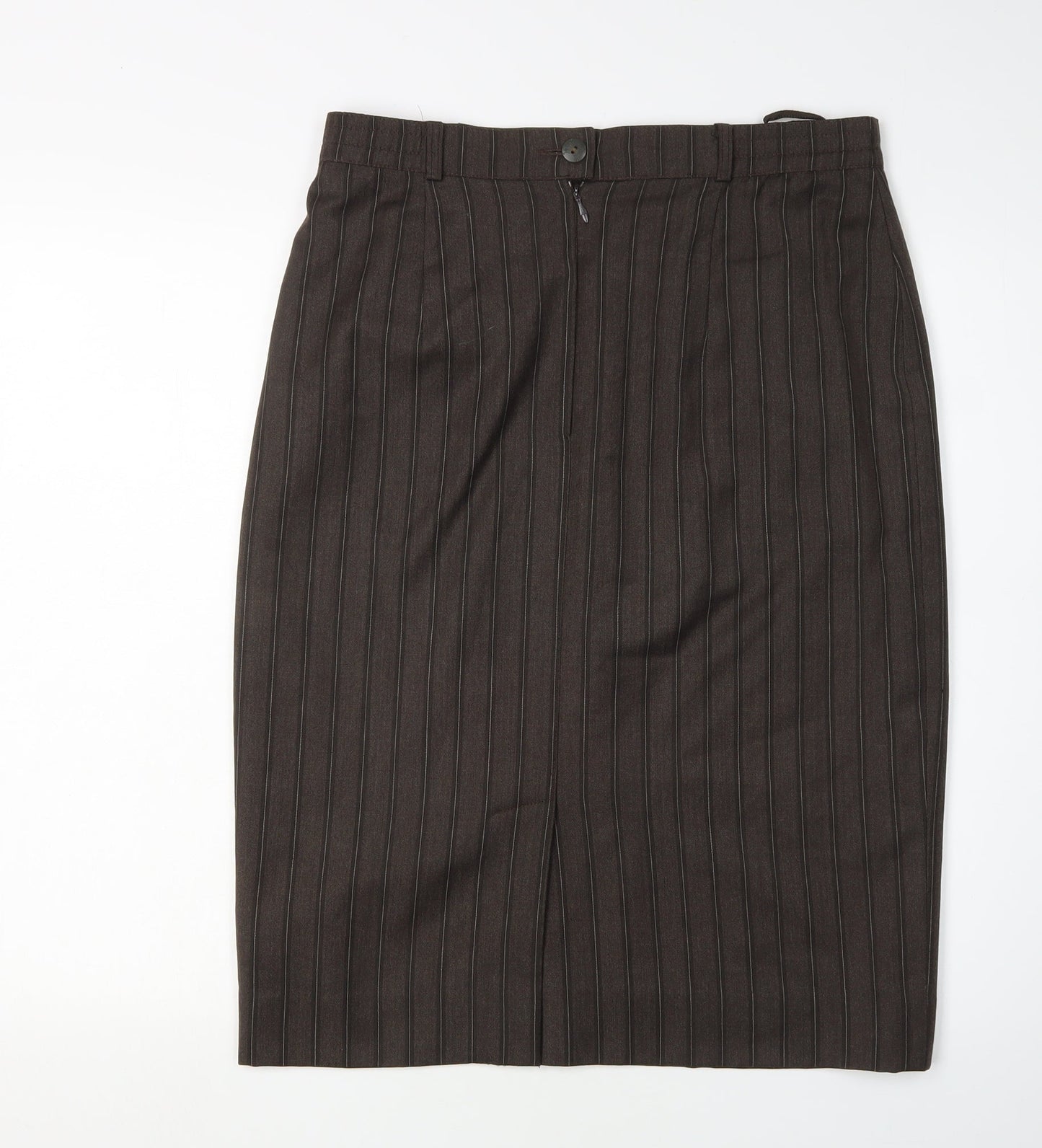 Yarell Women's Brown Striped Pencil Skirt Size 14