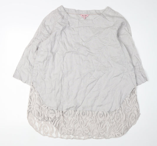 Womens UK Size 12 Phase Eight Grey Tunic Blouse