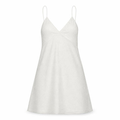 Zara Women's White Slip Dress, Size EUR 5 Sequin Accents