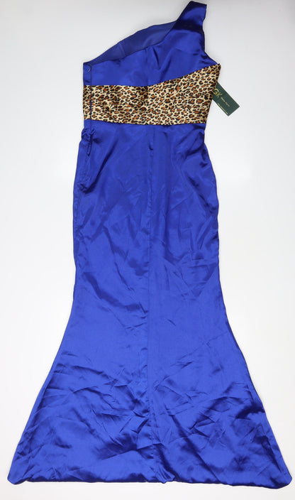 Grace Karin Women's Blue One-Shoulder Mermaid Dress