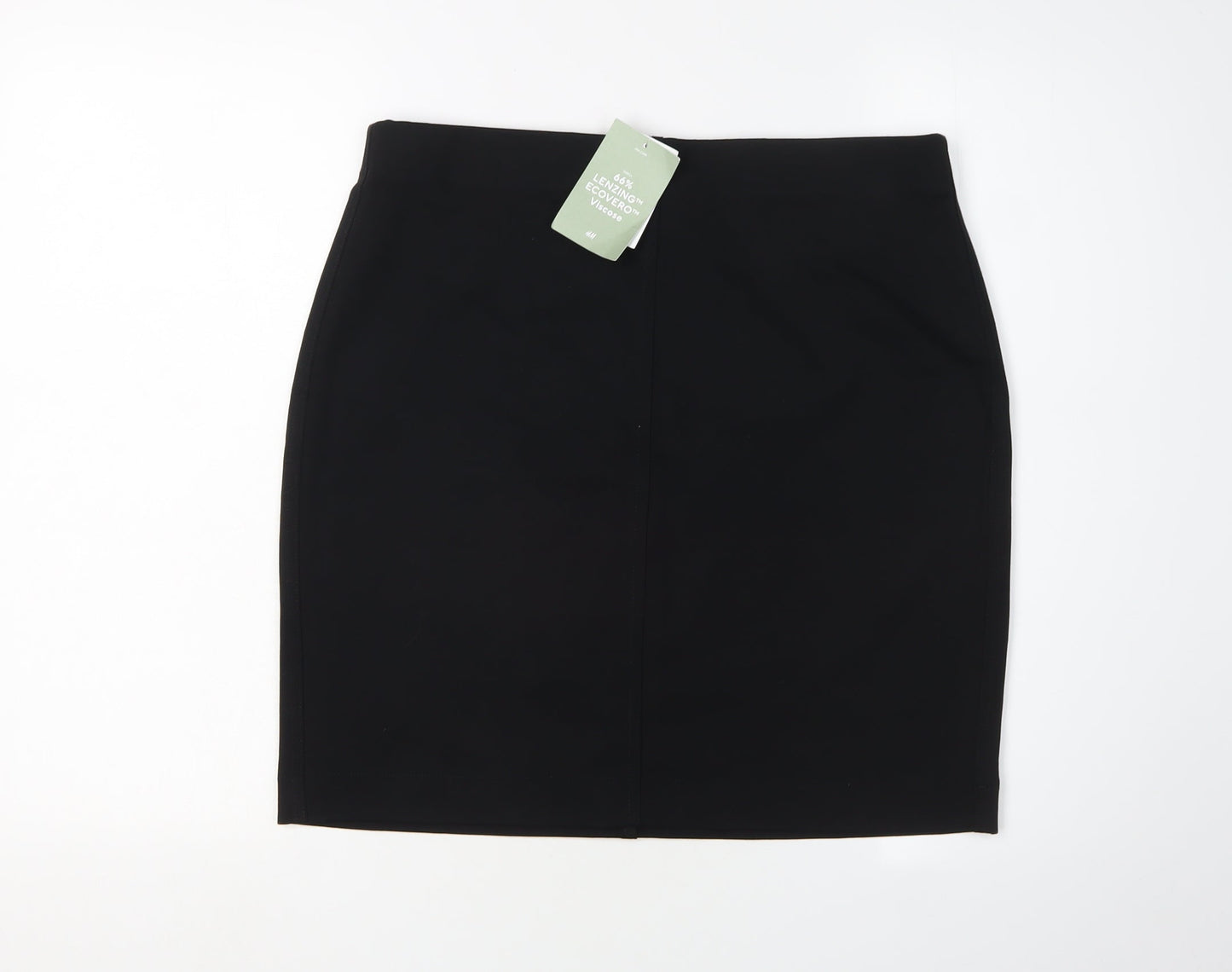 H&M Women's Black Pencil Skirt Size 12 Viscose Blend