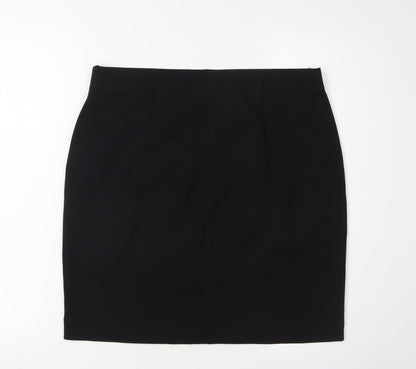 H&M Women's Black Pencil Skirt Size 12 Viscose Blend
