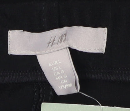 H&M Women's Black Pencil Skirt Size 12 Viscose Blend