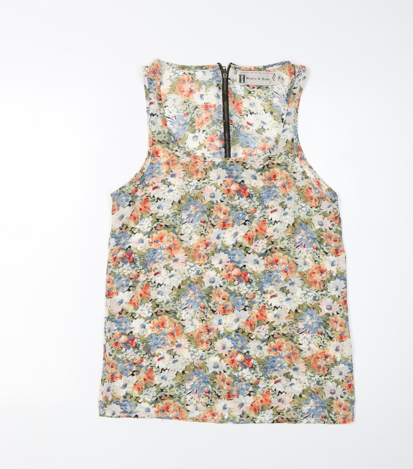 Womens UK Size 10 Hearts & Bows Multicoloured  Tank