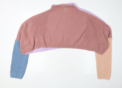 Womens UK Size S In the Style Multicoloured Cape Jumper