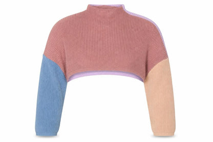 Womens UK Size S In the Style Multicoloured Cape Jumper