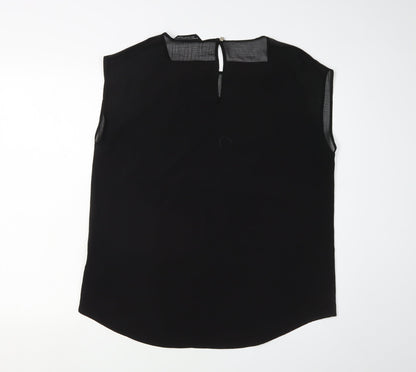 Womens UK Size 14 Dorothy Perkins Black Basic Blouse