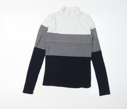 Womens UK Size 8 MNG Multicoloured Pullover Jumper