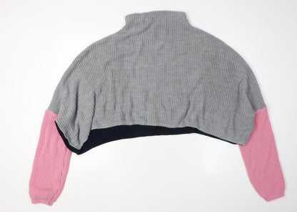 Womens UK Size 6 PRETTYLITTLETHING Multicoloured Pullover Jumper