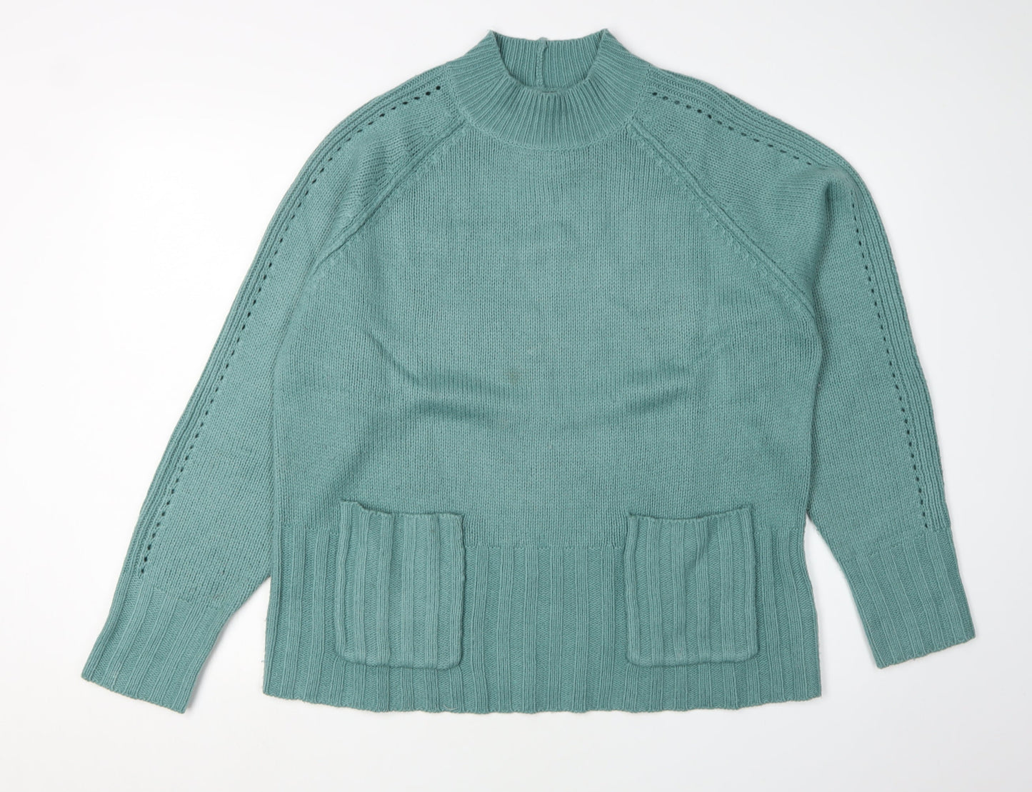 Womens UK Size 16 NEXT Green Pullover Jumper