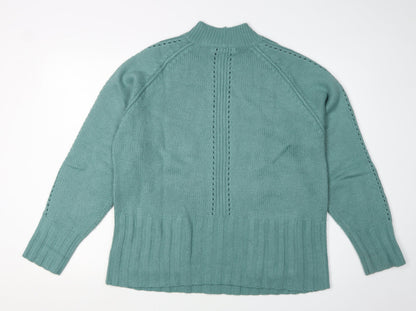 Womens UK Size 16 NEXT Green Pullover Jumper