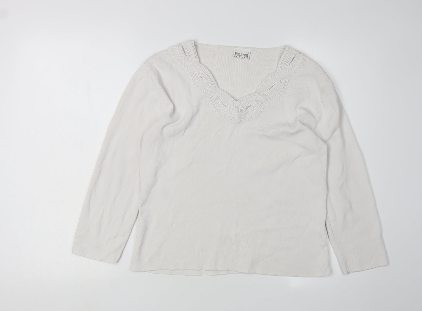 Womens UK Size S Roman Originals Ivory  Jumper