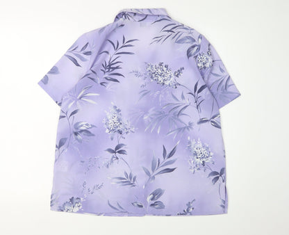 Womens UK Size 14 Berketex Purple Wrap Blouse