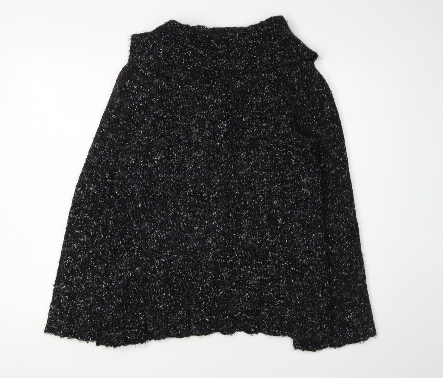 BHS Black Women's Cape Jumper - Size 10