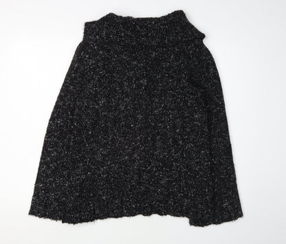 BHS Black Women's Cape Jumper - Size 10
