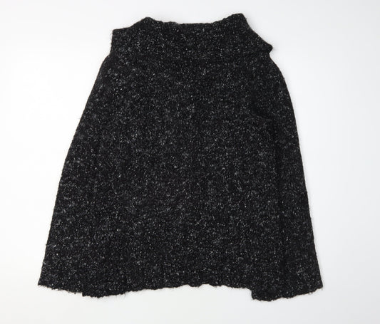 BHS Black Women's Cape Jumper - Size 10