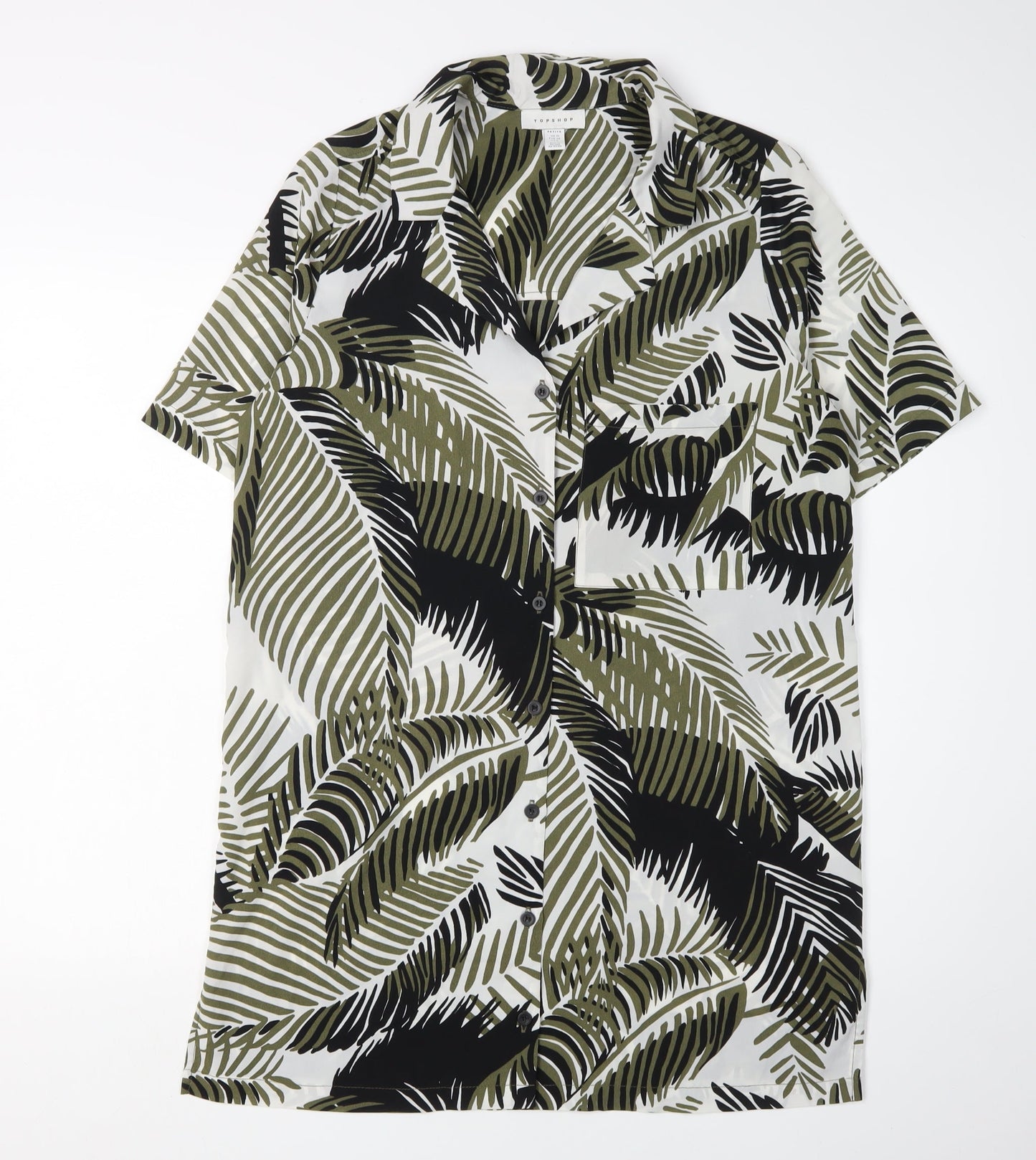 Topshop Women's Multicoloured Shirt Dress Size 10