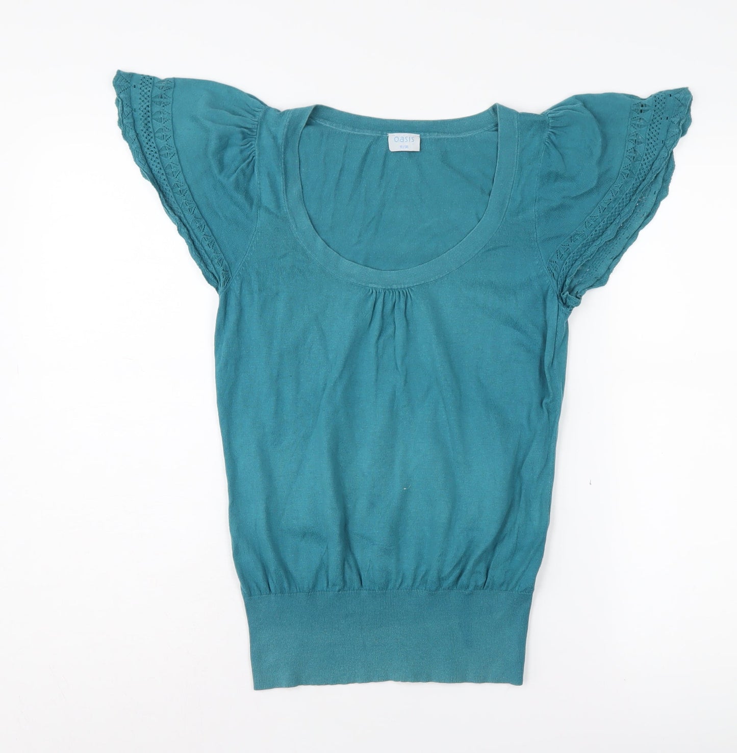 Womens UK Size 10 Oasis Green Basic T-Shirt